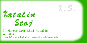 katalin stoj business card